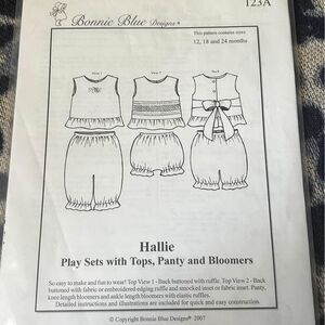 Bonnie Blue Designs Heirloom Pattern
“Hallie”
12,18 and 24 months